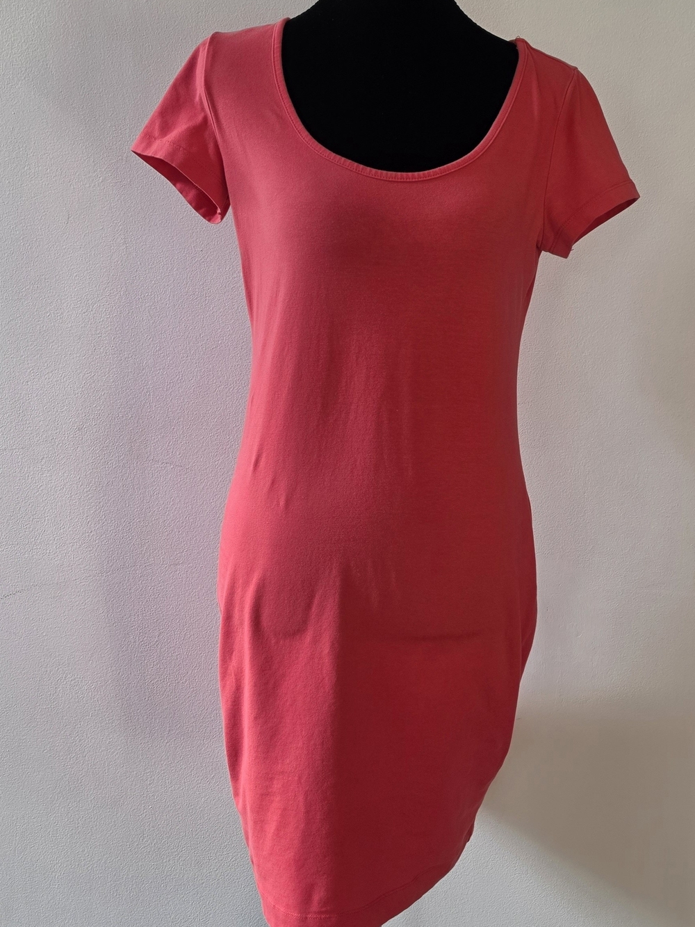 H&M Coral Pink Scoop Neck T-Shirt Dress